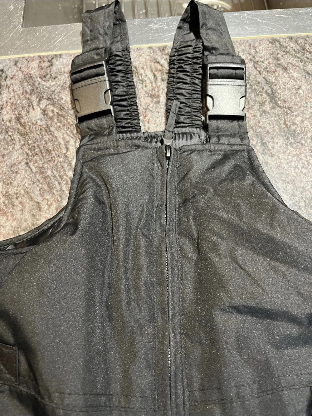Kids' Black Insulated Snow Overalls - Unbranded